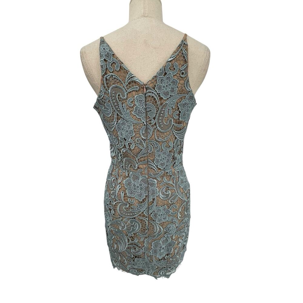 Dress The Population Allie Lace Dress Mini Blue Size Medium - Picture 6 of 12
